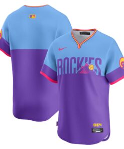 Men's Colorado Rockies Nike Purple/Light Blue 2025 City Connect Limited Jersey