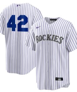 Men's Colorado Rockies Nike White Home 2025 Jackie Robinson Day Replica Jersey