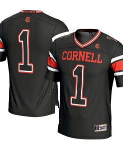Men's GameDay Greats #1 Black Cornell Big Red Football Jersey