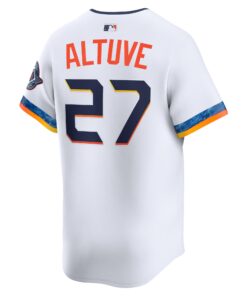 Men's Houston Astros Jose Altuve Nike White 2025 City Connect Limited Player Jersey