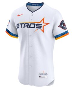 Men's Houston Astros Nike White 2025 City Connect Elite Jersey