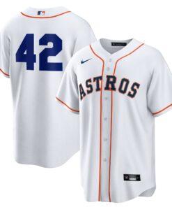 Men's Houston Astros Nike White Home 2025 Jackie Robinson Day Replica Jersey