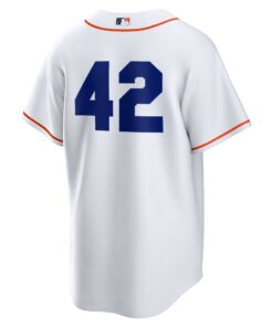 Men's Houston Astros Nike White Home 2025 Jackie Robinson Day Replica Jersey
