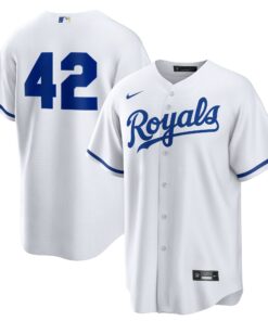 Men's Kansas City Royals Nike White Home 2025 Jackie Robinson Day Replica Jersey