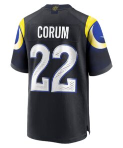 Men's Los Angeles Rams Blake Corum Nike Midnight Blue 2025 Rivalries Collection Game Jersey