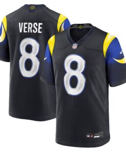 Men's Los Angeles Rams Jared Verse Nike Midnight Blue 2025 Rivalries Collection Game Jersey