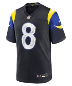 Men's Los Angeles Rams Jared Verse Nike Midnight Blue 2025 Rivalries Collection Game Jersey