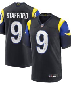 Men's Los Angeles Rams Matthew Stafford Nike Midnight Blue 2025 Rivalries Collection Game Jersey