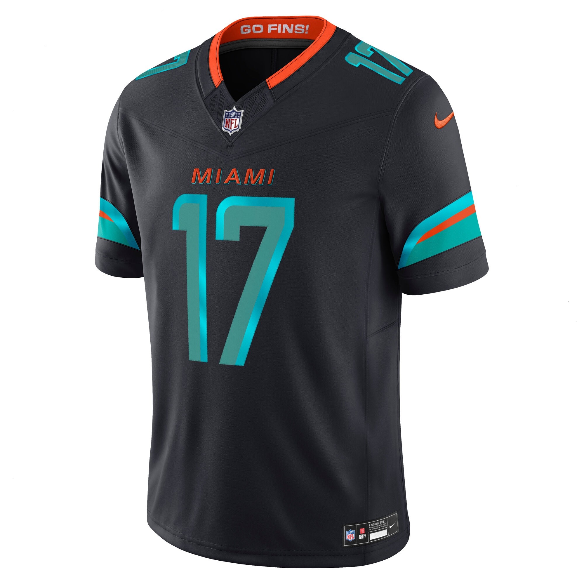 Men's Miami Dolphins Jaylen Waddle Nike Pitch Blue 2025 Rivalries Collection Limited Jersey