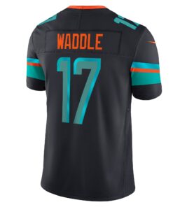Men's Miami Dolphins Jaylen Waddle Nike Pitch Blue 2025 Rivalries Collection Limited Jersey