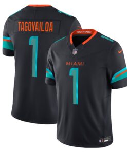 Men's Miami Dolphins Tua Tagovailoa Nike Pitch Blue 2025 Rivalries Collection Limited Jersey