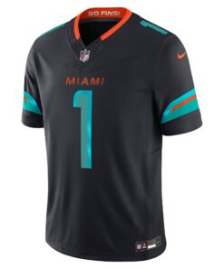 Men's Miami Dolphins Tua Tagovailoa Nike Pitch Blue 2025 Rivalries Collection Limited Jersey
