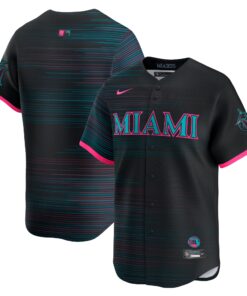 Men's Miami Marlins Nike Black 2025 City Connect Limited Jersey
