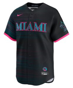 Men's Miami Marlins Nike Black 2025 City Connect Limited Jersey