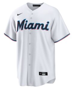 Men's Miami Marlins Nike White Home 2025 Jackie Robinson Day Replica Jersey