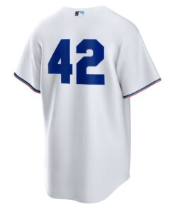 Men's Miami Marlins Nike White Home 2025 Jackie Robinson Day Replica Jersey