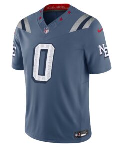 Men's New England Patriots Christian Gonzalez Nike Storm Blue 2025 Rivalries Collection Limited Jersey
