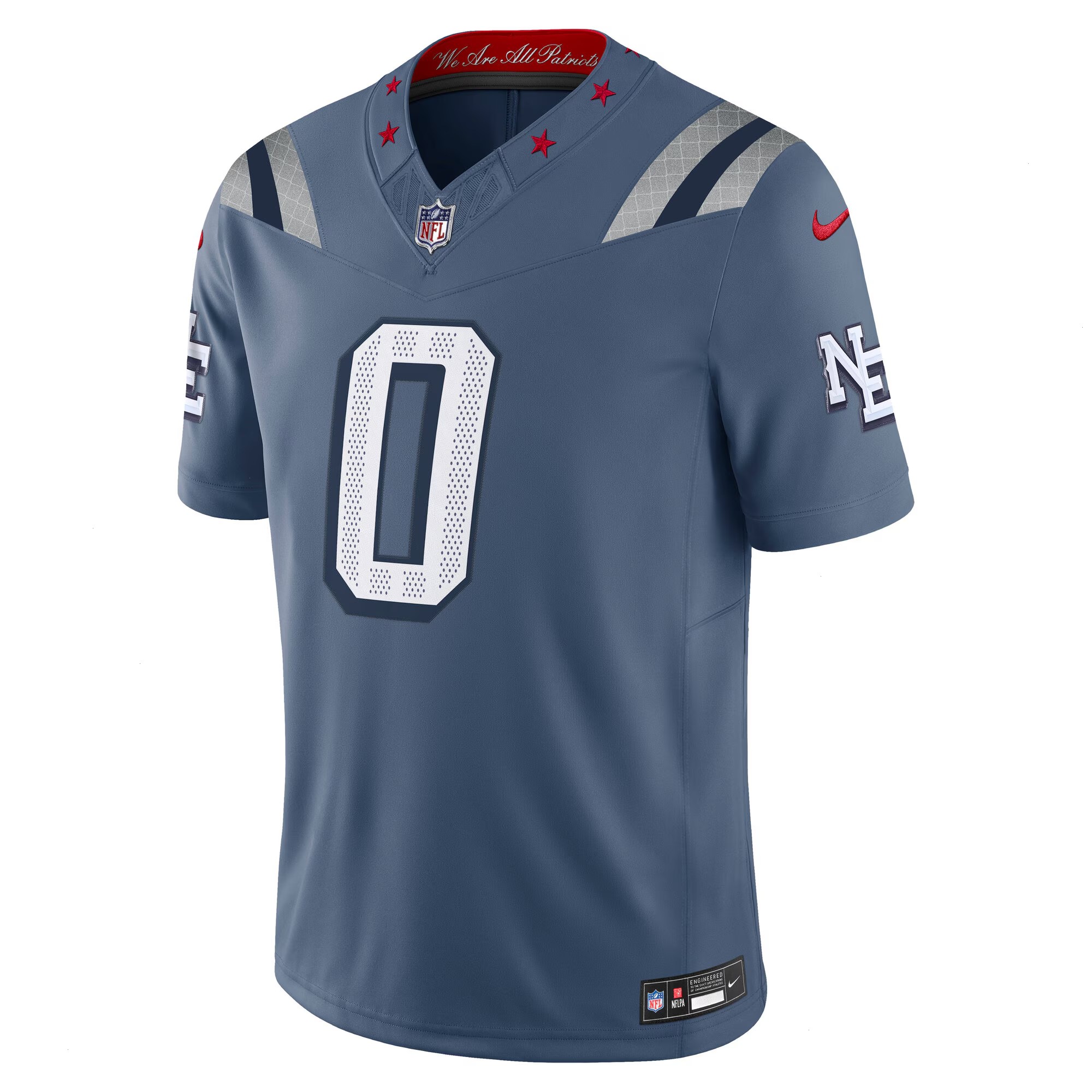 Men's New England Patriots Christian Gonzalez Nike Storm Blue 2025 Rivalries Collection Limited Jersey