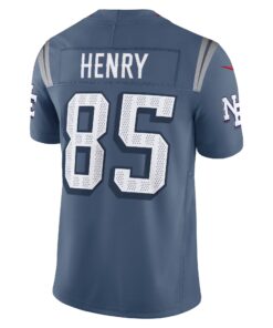 Men's New England Patriots Hunter Henry Nike Storm Blue 2025 Rivalries Collection Limited Jersey