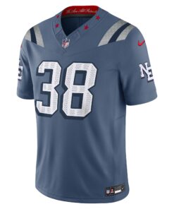 Men's New England Patriots Rhamondre Stevenson Nike Storm Blue 2025 Rivalries Collection Limited Jersey
