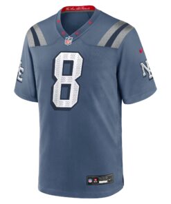 Men's New England Patriots Stefon Diggs Nike Storm Blue 2025 Rivalries Collection Game Jersey