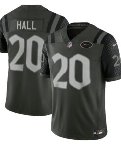 Men's New York Jets Breece Hall Nike Gotham Green 2025 Rivalries Collection Limited Jersey