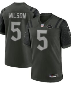 Men's New York Jets Garrett Wilson Nike Gotham Green 2025 Rivalries Collection Game Jersey