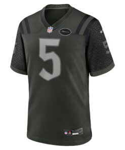 Men's New York Jets Garrett Wilson Nike Gotham Green 2025 Rivalries Collection Game Jersey