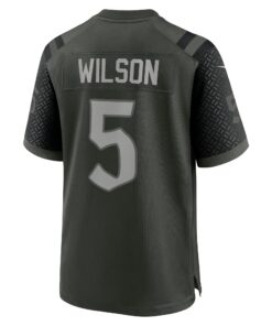 Men's New York Jets Garrett Wilson Nike Gotham Green 2025 Rivalries Collection Game Jersey