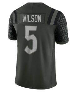 Men's New York Jets Garrett Wilson Nike Gotham Green 2025 Rivalries Collection Limited Jersey