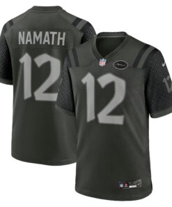Men's New York Jets Joe Namath Nike Gotham Green 2025 Rivalries Collection Retired Player Game Jersey