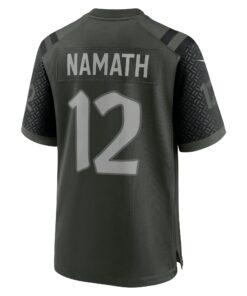 Men's New York Jets Joe Namath Nike Gotham Green 2025 Rivalries Collection Retired Player Game Jersey