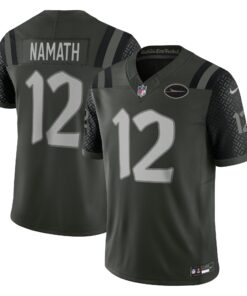 Men's New York Jets Joe Namath Nike Gotham Green 2025 Rivalries Collection Retired Player Limited Jersey