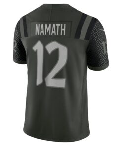 Men's New York Jets Joe Namath Nike Gotham Green 2025 Rivalries Collection Retired Player Limited Jersey