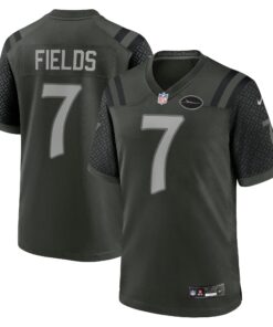 Men's New York Jets Justin Fields Nike Gotham Green 2025 Rivalries Collection Game Jersey
