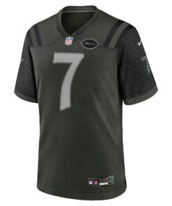 Men's New York Jets Justin Fields Nike Gotham Green 2025 Rivalries Collection Game Jersey