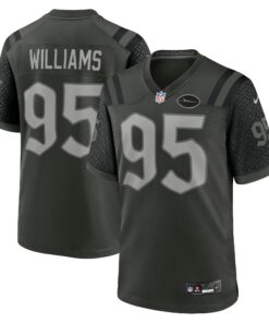 Men's New York Jets Quinnen Williams Nike Gotham Green 2025 Rivalries Collection Game Jersey