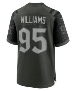 Men's New York Jets Quinnen Williams Nike Gotham Green 2025 Rivalries Collection Game Jersey