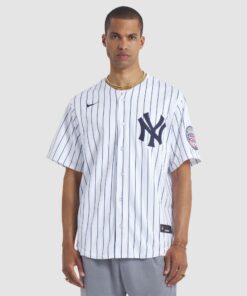 Men's New York Yankees CC Sabathia Nike White 2025 Baseball Hall of Fame Name & Number Retired Replica Jersey