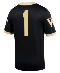 Men's Nike #1 Black Wake Forest Demon Deacons Untouchable Football Jersey