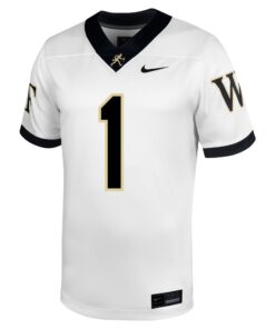 Men's Nike #1 White Wake Forest Demon Deacons Untouchable Football Jersey