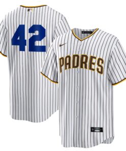 Men's San Diego Padres Nike White Home 2025 Jackie Robinson Day Replica Jersey