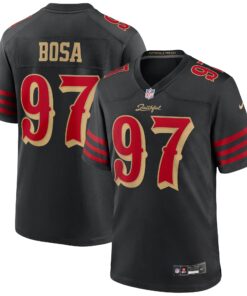 Men's San Francisco 49ers Nick Bosa Nike Black 2025 Rivalries Collection Game Jersey