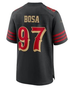 Men's San Francisco 49ers Nick Bosa Nike Black 2025 Rivalries Collection Game Jersey