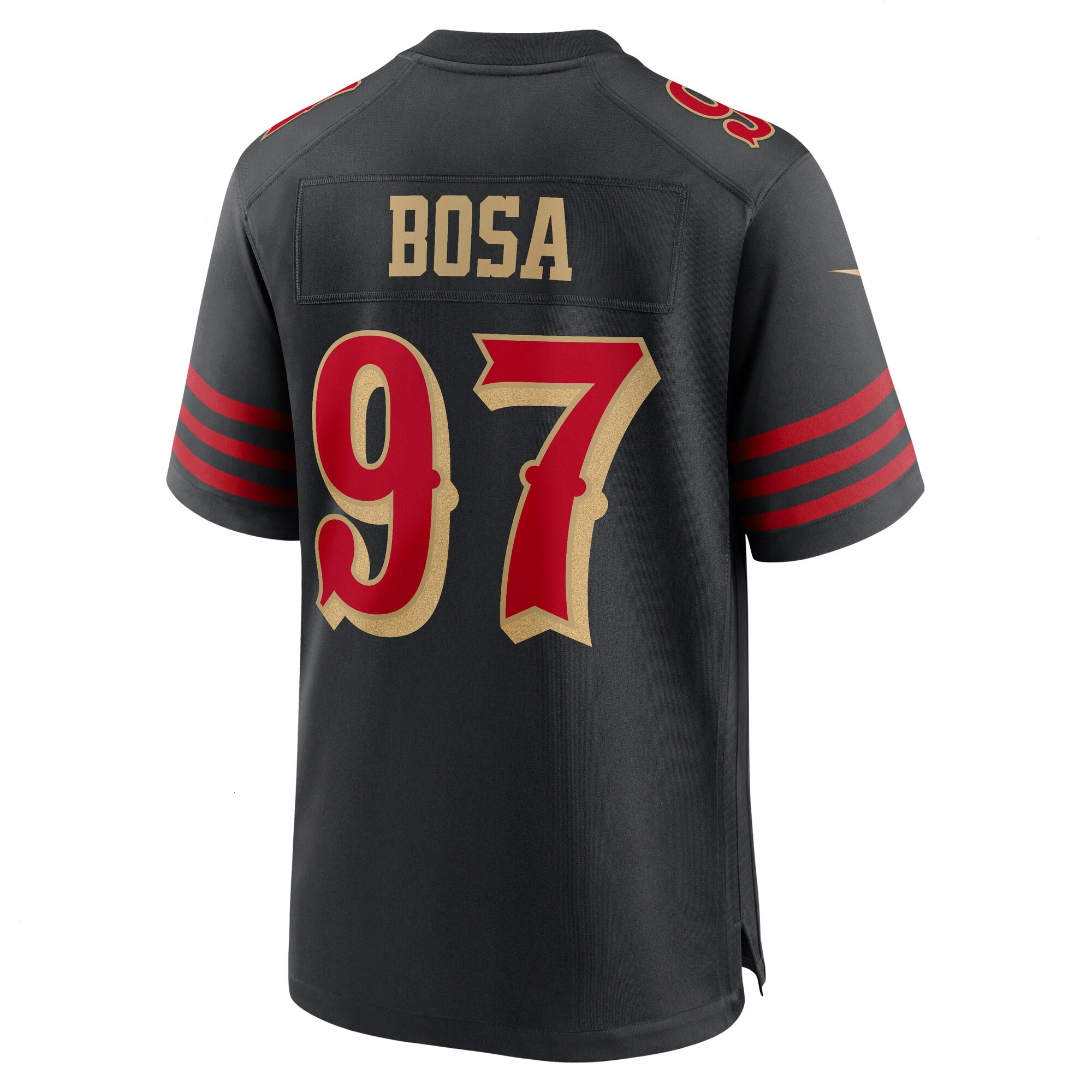Men's San Francisco 49ers Nick Bosa Nike Black 2025 Rivalries Collection Game Jersey
