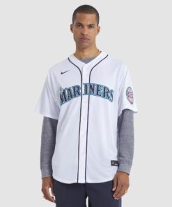 Men's Seattle Mariners Ichiro Suzuki Nike White 2025 Baseball Hall of Fame Name & Number Retired Replica Jersey