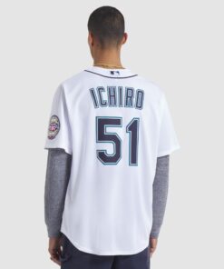 Men's Seattle Mariners Ichiro Suzuki Nike White 2025 Baseball Hall of Fame Name & Number Retired Replica Jersey