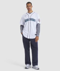 Men's Seattle Mariners Ichiro Suzuki Nike White 2025 Baseball Hall of Fame Name & Number Retired Replica Jersey