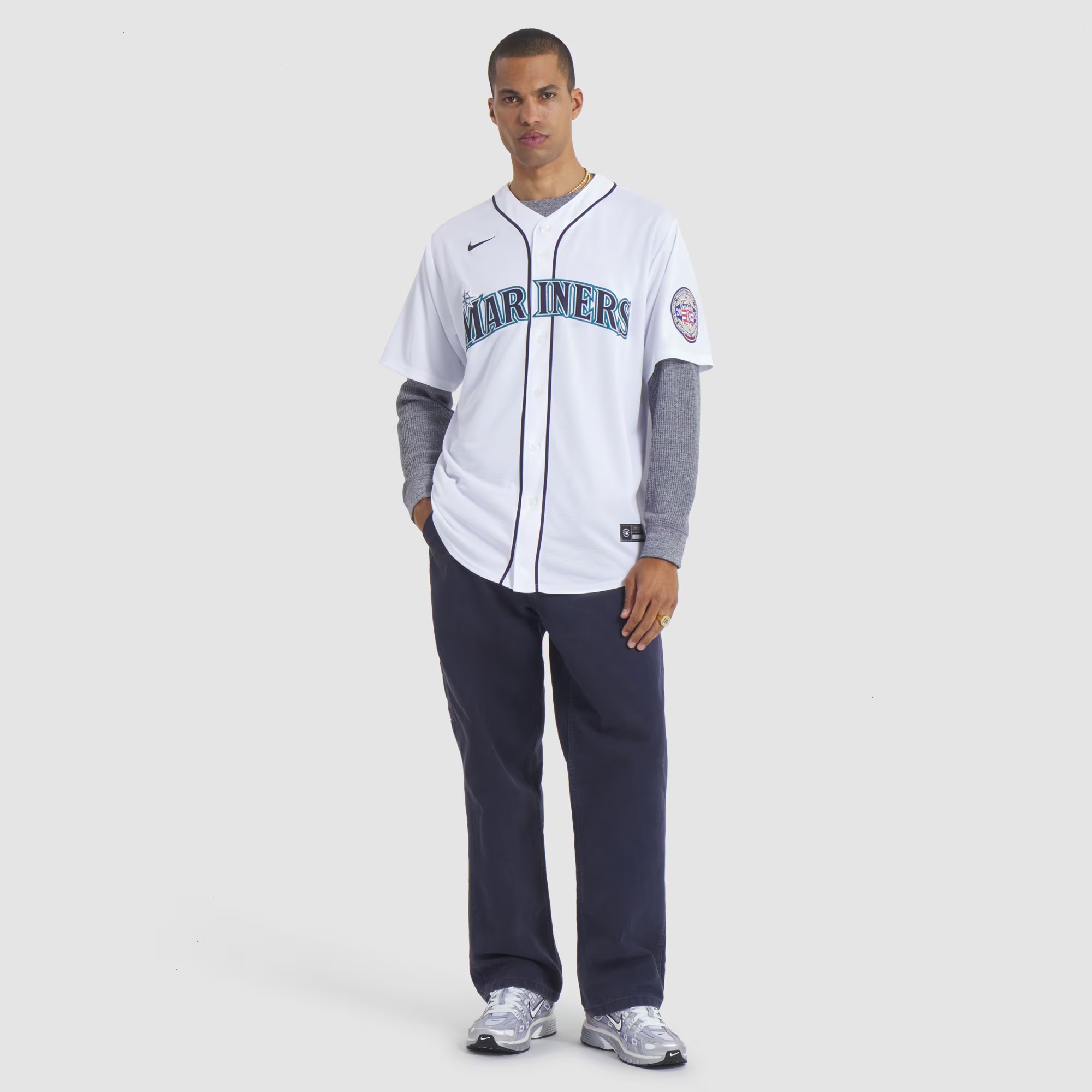 Men's Seattle Mariners Ichiro Suzuki Nike White 2025 Baseball Hall of Fame Name & Number Retired Replica Jersey