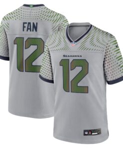 Men's Seattle Seahawks 12s Nike Wolf Gray 2025 Rivalries Collection Game Jersey
